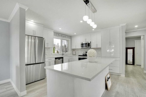 5036 Marshall Road Ne, Calgary, AB - Indoor Photo Showing Kitchen With Upgraded Kitchen