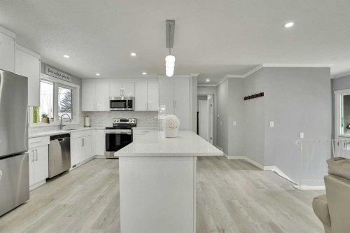 5036 Marshall Road Ne, Calgary, AB - Indoor Photo Showing Kitchen With Upgraded Kitchen