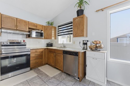 20 Applewood Way Se, Calgary, AB - Indoor Photo Showing Kitchen With Double Sink