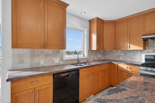 255 Hamptons Terrace Nw, Calgary, AB - Indoor Photo Showing Kitchen With Double Sink