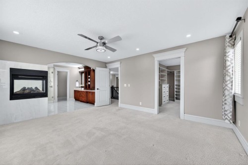 52 Wentworth Crescent Sw, Calgary, AB - Indoor With Fireplace