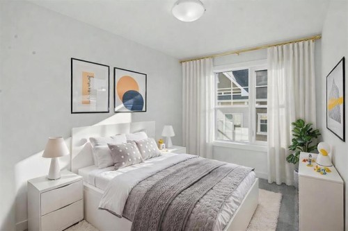 812 Cranbrook Walk Se, Calgary, AB - Indoor Photo Showing Bedroom