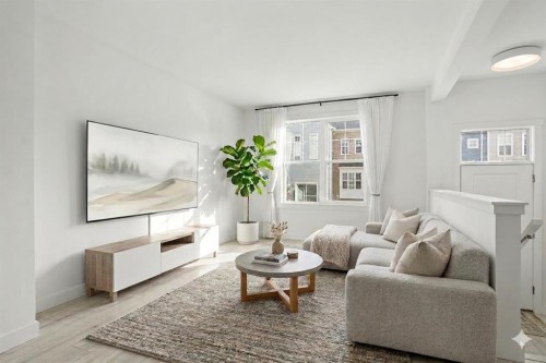 812 Cranbrook Walk Se, Calgary, AB - Indoor Photo Showing Living Room