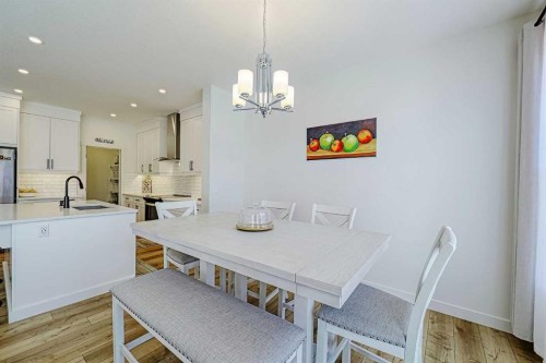 25 Belmont Green Sw, Calgary, AB - Indoor Photo Showing Dining Room