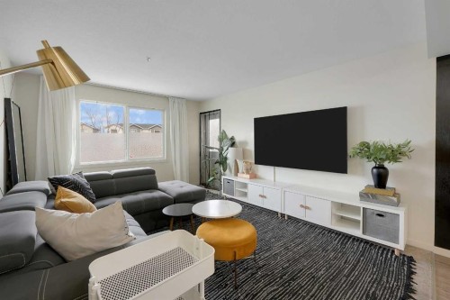 3212-181 Skyview Ranch Manor Ne, Calgary, AB - Indoor Photo Showing Living Room