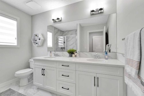 125 Emberside Hollow, Cochrane, AB - Indoor Photo Showing Bathroom