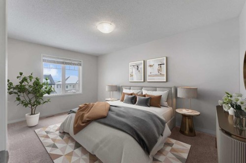 165 Windstone Avenue Sw, Airdrie, AB - Indoor Photo Showing Bedroom