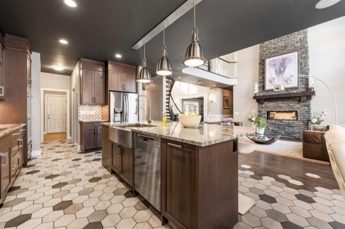 964 East Chestermere, Chestermere, AB - Indoor Photo Showing Kitchen With Upgraded Kitchen