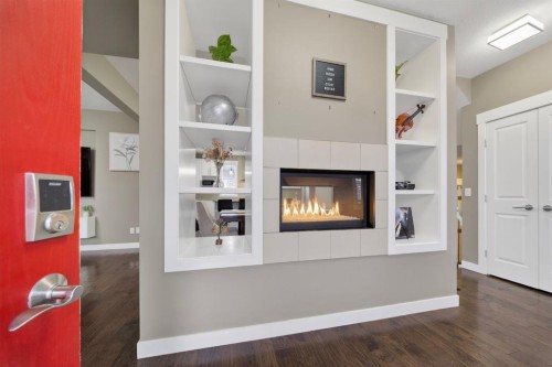 229 Rainbow Falls Glen, Chestermere, AB - Indoor With Fireplace