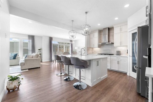 310 Mahogany Manor Se, Calgary, AB - Indoor Photo Showing Kitchen With Stainless Steel Kitchen With Upgraded Kitchen