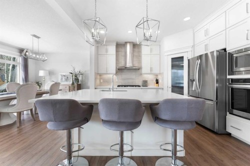 310 Mahogany Manor Se, Calgary, AB - Indoor Photo Showing Kitchen With Stainless Steel Kitchen With Upgraded Kitchen