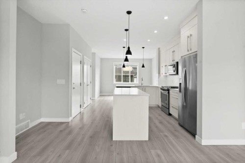 124 Red Embers Place Ne, Calgary, AB - Indoor Photo Showing Kitchen With Stainless Steel Kitchen With Upgraded Kitchen