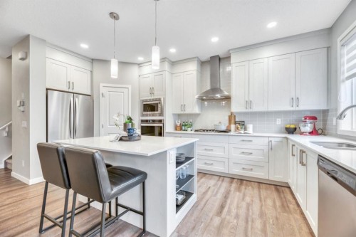 63 Walgrove Way Se, Calgary, AB - Indoor Photo Showing Kitchen With Upgraded Kitchen