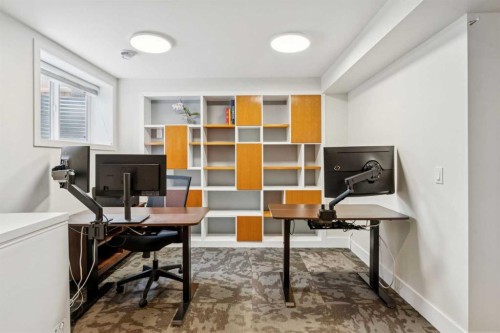 56 Silverado Plains View Sw, Calgary, AB - Indoor Photo Showing Office