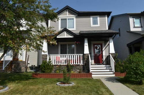 56 Silverado Plains View Sw, Calgary, AB - Outdoor With Deck Patio Veranda With Facade