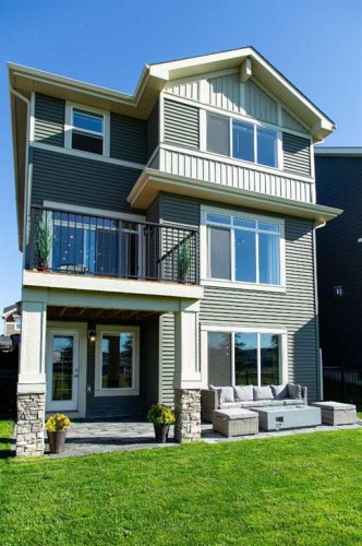 128 Sundown View, Cochrane, AB - Outdoor With Deck Patio Veranda