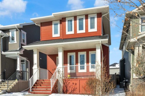 26 Willow Drive, Cochrane, AB - Outdoor With Deck Patio Veranda With Facade