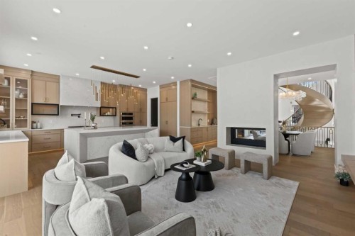 1910 Broadview Road, Calgary, AB - Indoor Photo Showing Living Room With Fireplace