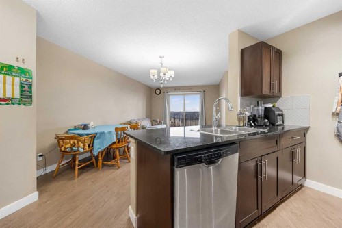 409-5 Saddlestone Way Ne, Calgary, AB - Indoor Photo Showing Kitchen With Double Sink