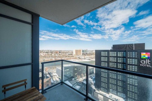 1205-550 Riverfront Avenue Se, Calgary, AB - Outdoor With Balcony With View With Exterior