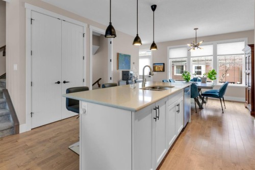 376 Quarry Park Boulevard Se, Calgary, AB - Indoor Photo Showing Kitchen With Double Sink