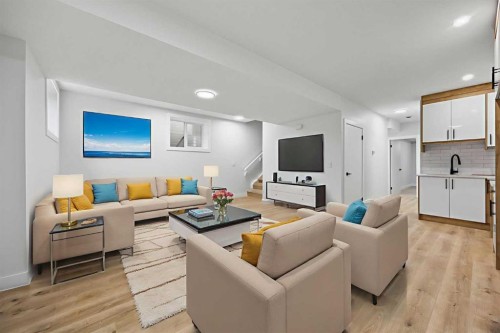 196 Saddlelake Manor Ne, Calgary, AB - Indoor Photo Showing Living Room