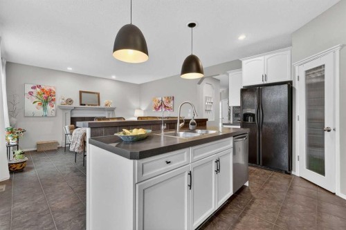 201 Autumn Circle Se, Calgary, AB - Indoor Photo Showing Kitchen With Double Sink