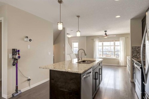 905 Evansridge Park Nw, Calgary, AB - Indoor Photo Showing Kitchen With Stainless Steel Kitchen With Double Sink With Upgraded Kitchen