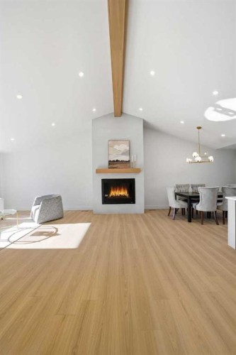 1016 Mapleglade Drive Se, Calgary, AB - Indoor With Fireplace