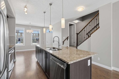61 Sage Meadows Terrace Nw, Calgary, AB - Indoor Photo Showing Kitchen With Double Sink With Upgraded Kitchen