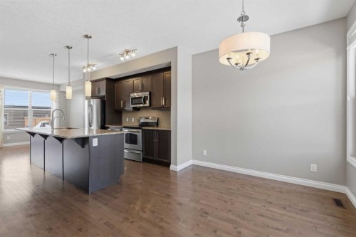 61 Sage Meadows Terrace Nw, Calgary, AB - Indoor Photo Showing Kitchen With Stainless Steel Kitchen With Upgraded Kitchen