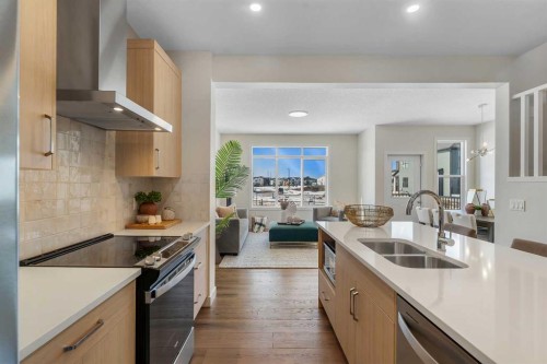 434 South Shore Drive, Chestermere, AB - Indoor Photo Showing Kitchen With Stainless Steel Kitchen With Double Sink With Upgraded Kitchen
