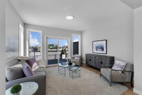 390 South Shore Drive, Chestermere, AB - Indoor Photo Showing Living Room
