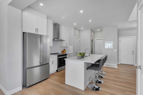 390 South Shore Drive, Chestermere, AB - Indoor Photo Showing Kitchen With Stainless Steel Kitchen With Upgraded Kitchen