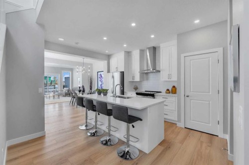 390 South Shore Drive, Chestermere, AB - Indoor Photo Showing Kitchen With Upgraded Kitchen