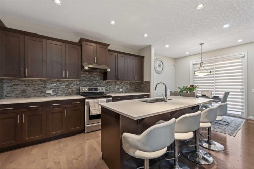 673 Marina Drive, Chestermere, AB - Indoor Photo Showing Kitchen With Double Sink With Upgraded Kitchen