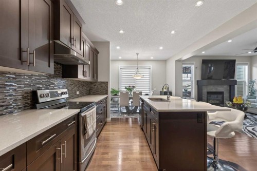 673 Marina Drive, Chestermere, AB - Indoor Photo Showing Kitchen With Upgraded Kitchen