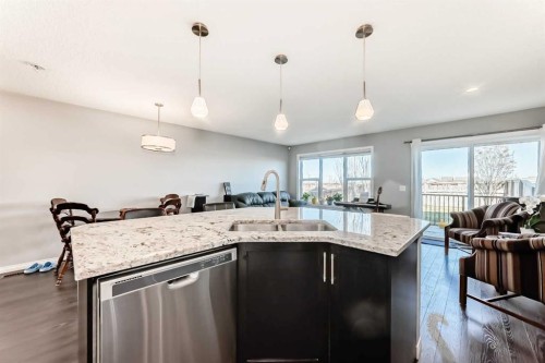 267 Auburn Meadows Place Se, Calgary, AB - Indoor Photo Showing Kitchen With Double Sink With Upgraded Kitchen