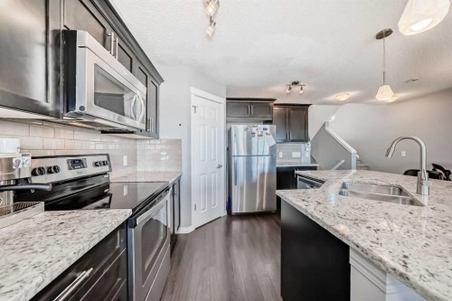 267 Auburn Meadows Place Se, Calgary, AB - Indoor Photo Showing Kitchen With Stainless Steel Kitchen With Double Sink With Upgraded Kitchen