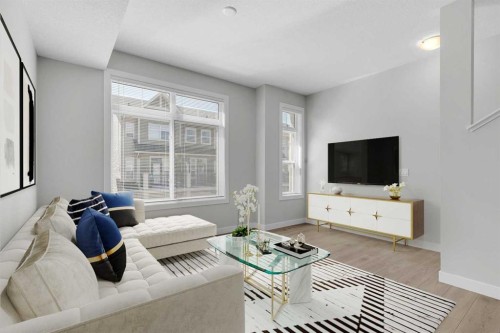 118 Legacy Path Se, Calgary, AB - Indoor Photo Showing Living Room