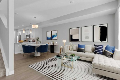 118 Legacy Path Se, Calgary, AB - Indoor Photo Showing Living Room