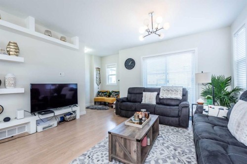 412-30 Cornerstone Manor Ne, Calgary, AB - Indoor Photo Showing Living Room