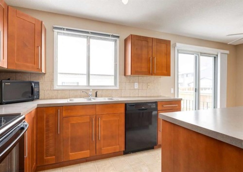 8 Castlepark Way Ne, Calgary, AB - Indoor Photo Showing Kitchen With Double Sink