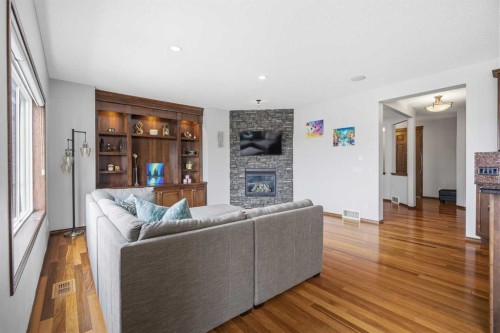 126 Pantego Way Nw, Calgary, AB - Indoor Photo Showing Living Room With Fireplace