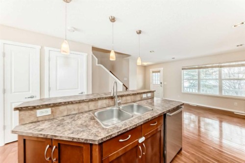 46 Panatella Hill Nw, Calgary, AB - Indoor Photo Showing Kitchen With Double Sink
