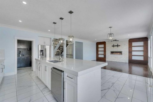 272 Aspenmere Way, Chestermere, AB - Indoor Photo Showing Kitchen With Double Sink With Upgraded Kitchen