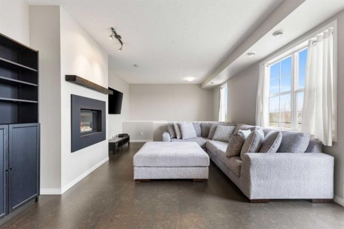 96 Cranarch Road Se, Calgary, AB - Indoor Photo Showing Living Room With Fireplace