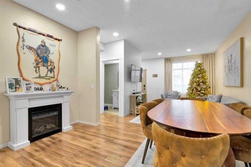 300 Copperstone Cove Se, Calgary, AB - Indoor With Fireplace