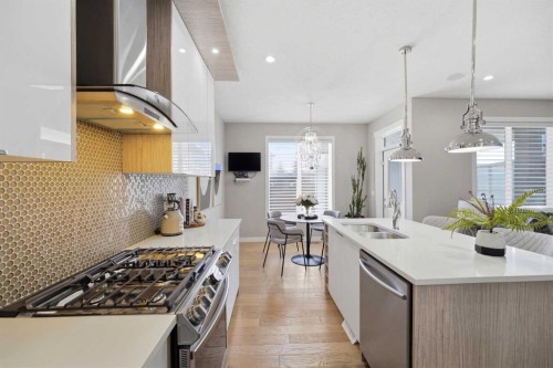 101 Ranch Rise, Strathmore, AB - Indoor Photo Showing Kitchen With Double Sink With Upgraded Kitchen