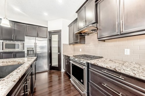 76 Saddlelake Green Ne, Calgary, AB - Indoor Photo Showing Kitchen With Upgraded Kitchen